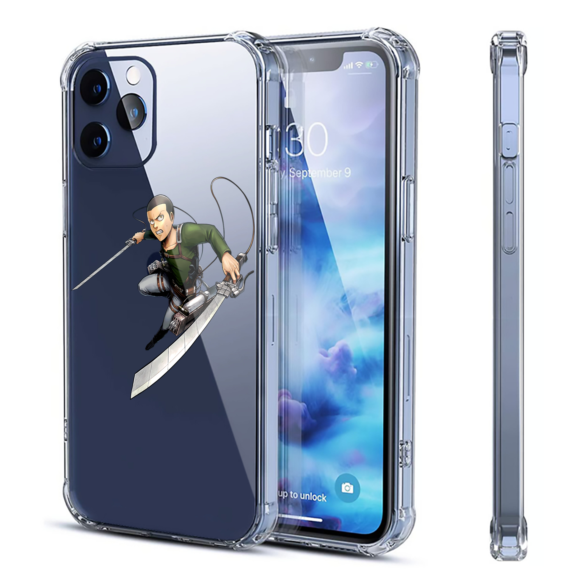 （画像用） 進撃の巨人 コニー·スプリンガー Attack on Titan Connie Springer 【iPhone 12シリーズ対応】透明スマホケース（クリアソフトケース）